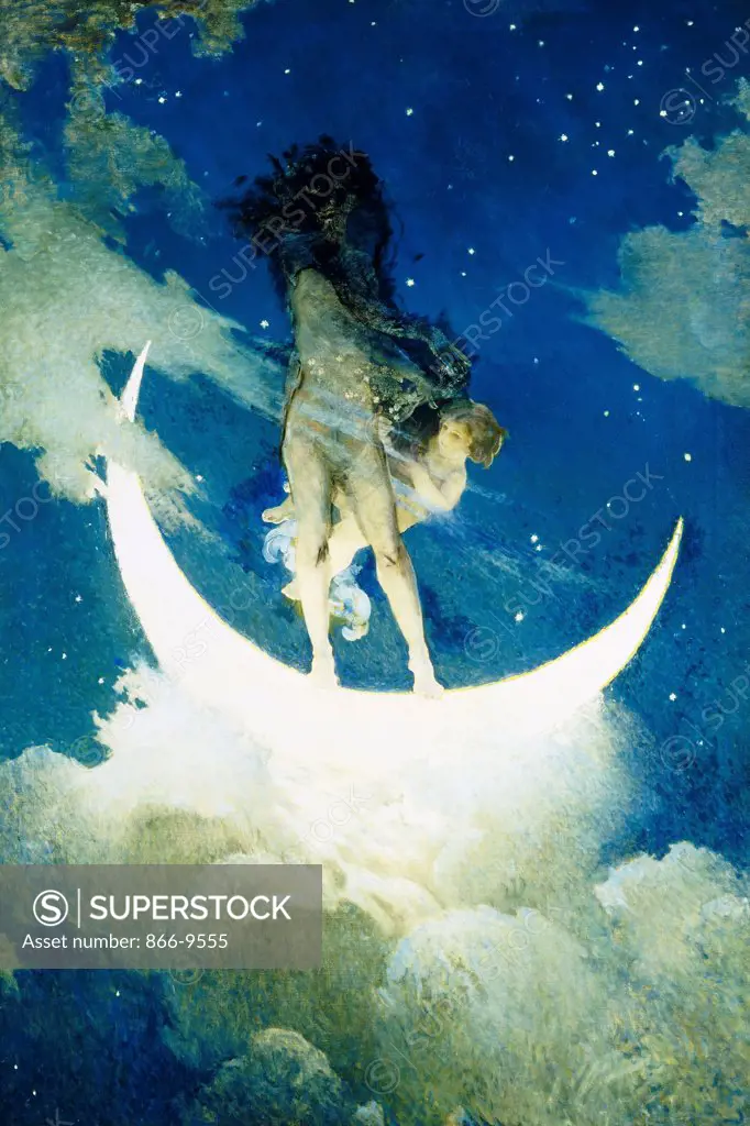 The Moon and the Stars.  Edwin Howland Blashfield (1848-1936). Oil on canvas. 182.9 x 121.9cm