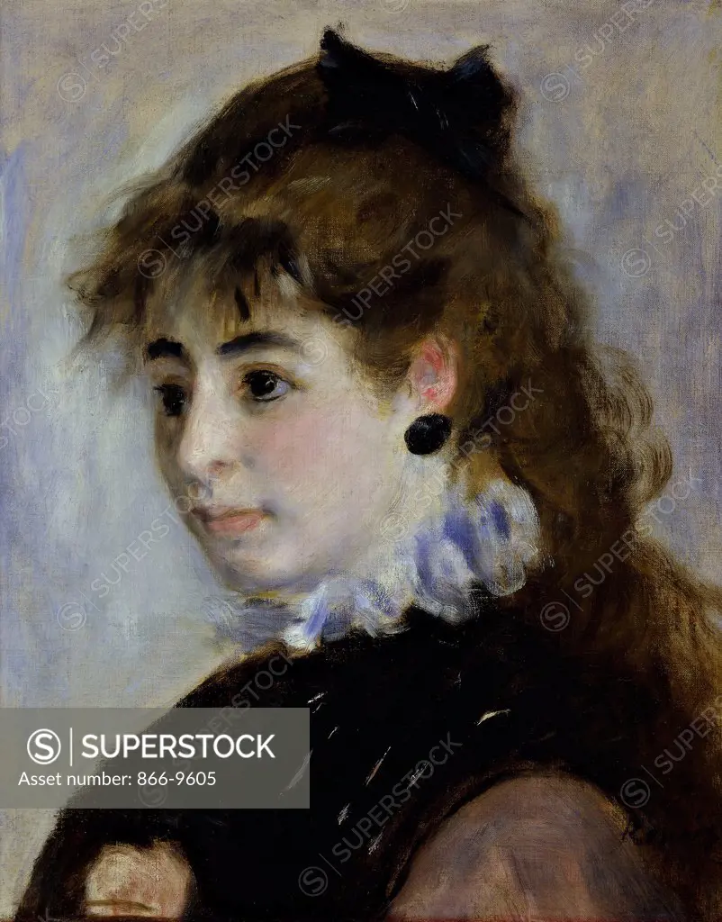 Portrait de Madame Henriot. Pierre-Auguste Renoir (1841-1919).  Oil on canvas. Painted in 1874. 40.5 x 33cm