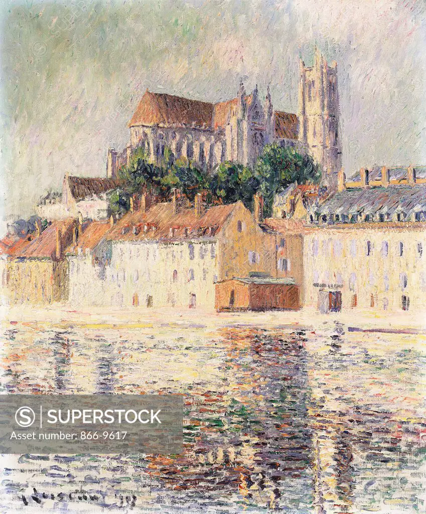 Cathedrale D'Auxerre. Gustave Loiseau (1865-1935). Oil on canvas. 65.5 x 54.5cm