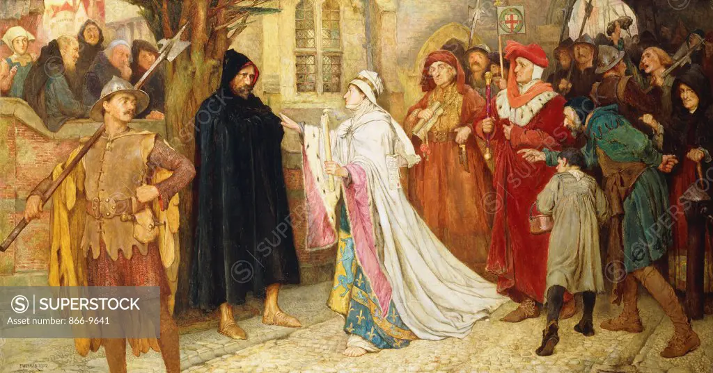 The Penance of the Duchess of Gloucester.  Frederick William Davis (1862-1919). Oil on canvas. Signed and dated 1902. 84.4 x 158.2cm