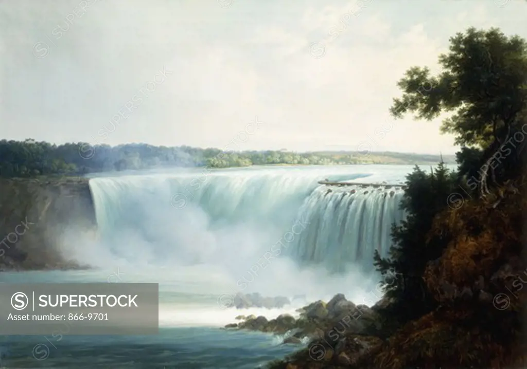 Niagara Falls. Gustavus Grunewald (1805-1878). Oil on canvas. Signed and dated 1834. 97 x 137cm.