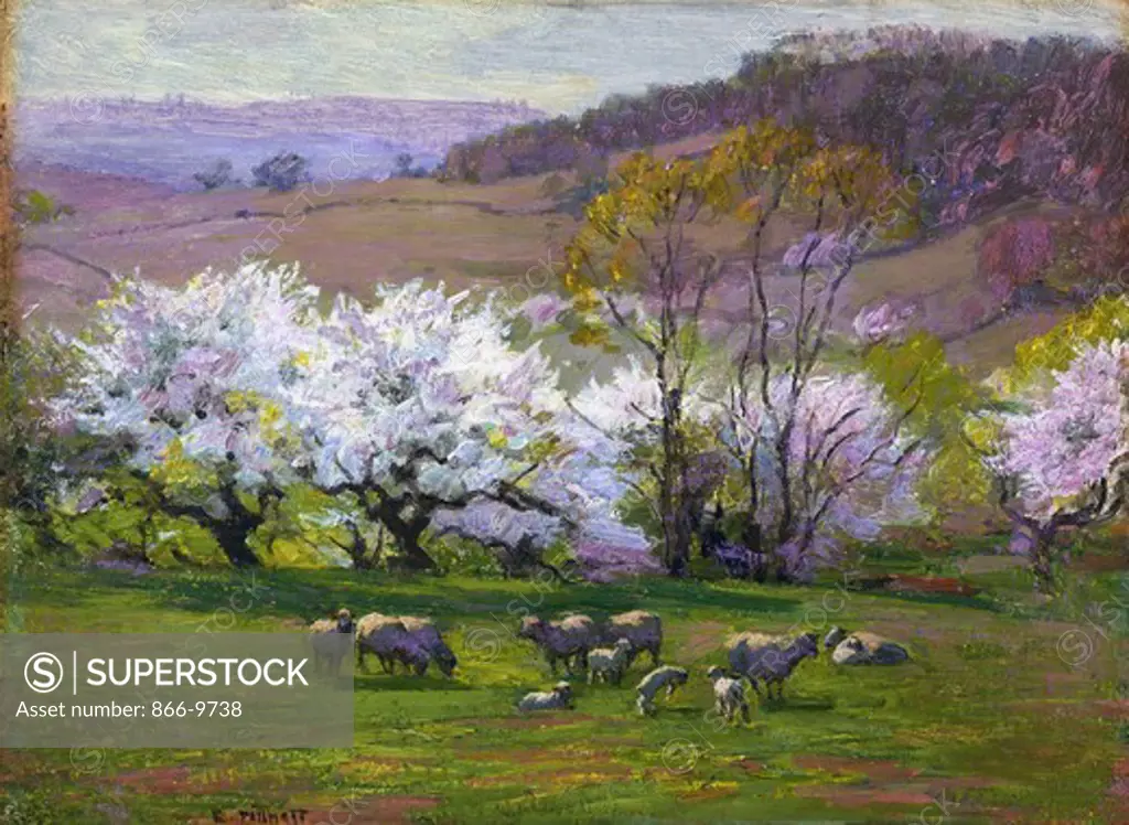 Blossom Time. Edward Henry Potthast (1857-1927). Oil on panel. 30.5 x 40.8cm