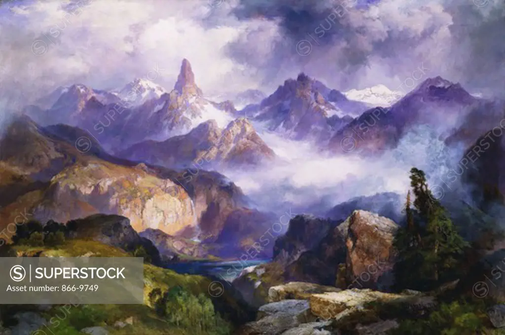 Index Peak, Yellowstone National Park. Thomas Moran (1837-1926). Oil on canvas. Signed and dated 1914. 50.8 x 76.8cm