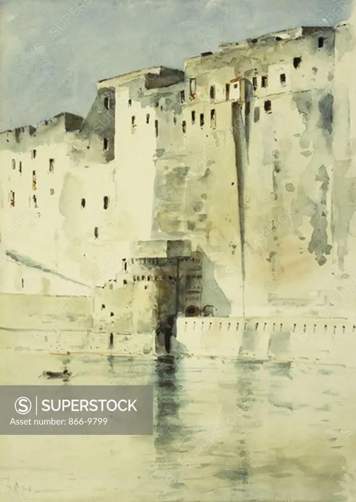 Old Fortress Naples. Frederick Childe Hassam (1859-1935). Watercolour on paper. 31.2 x 23cm