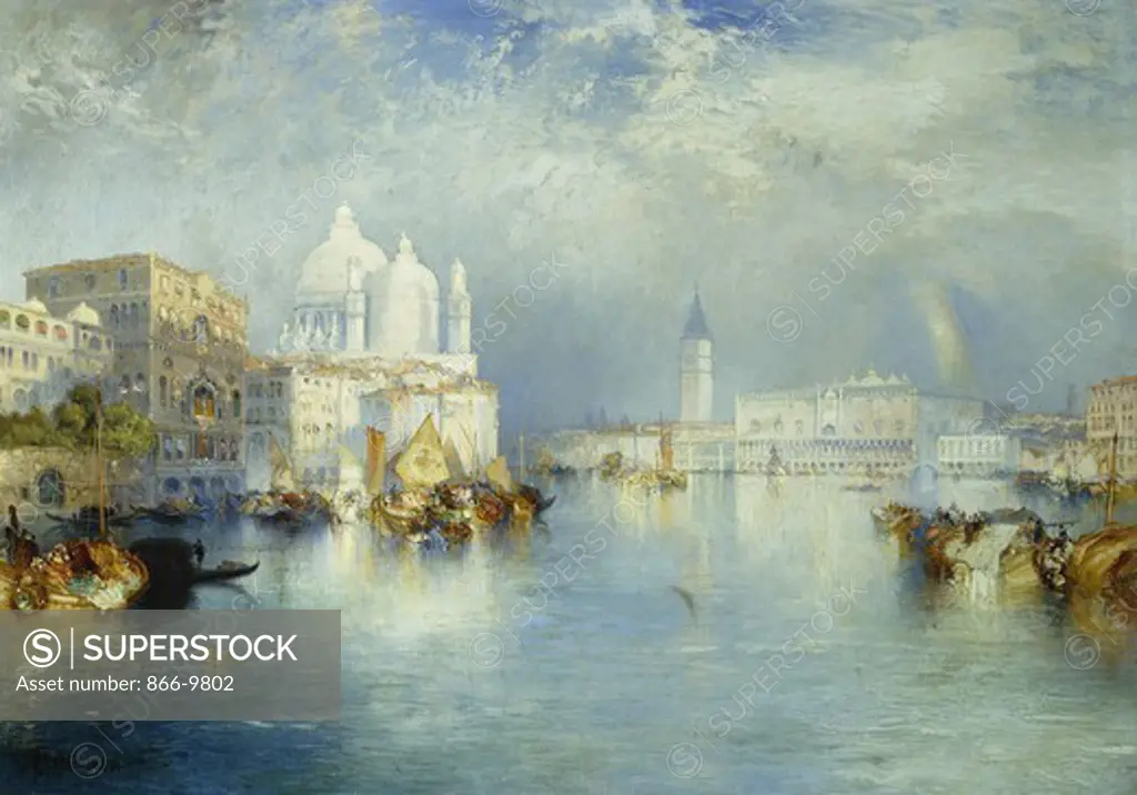 Grand Canal, Venice. Thomas Moran (1837-1926). Oil on canvas. Signed and dated 1903. 36 x 51cm