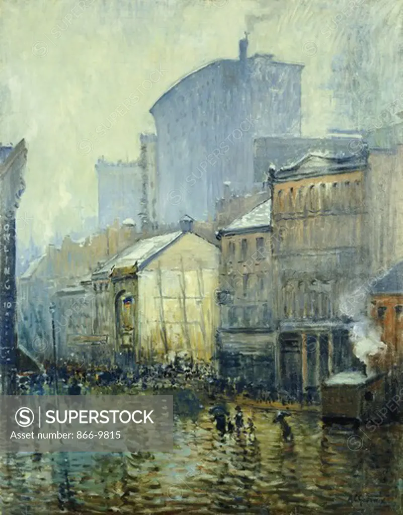 Lower Manhattan. Arthur Clifton Goodwin (1866-1929). Oil on canvas. 91.5 x 71.2cm