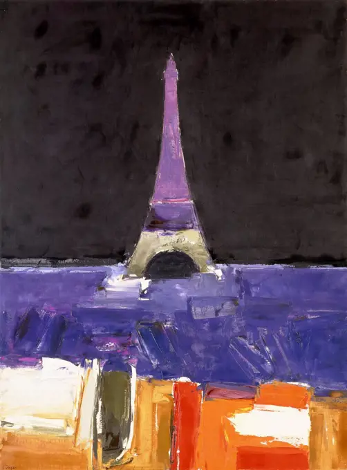 Eiffel Tower I. Donald Hamilton Fraser (b.1929). Oil on canvas. 122 x 91.5cm.