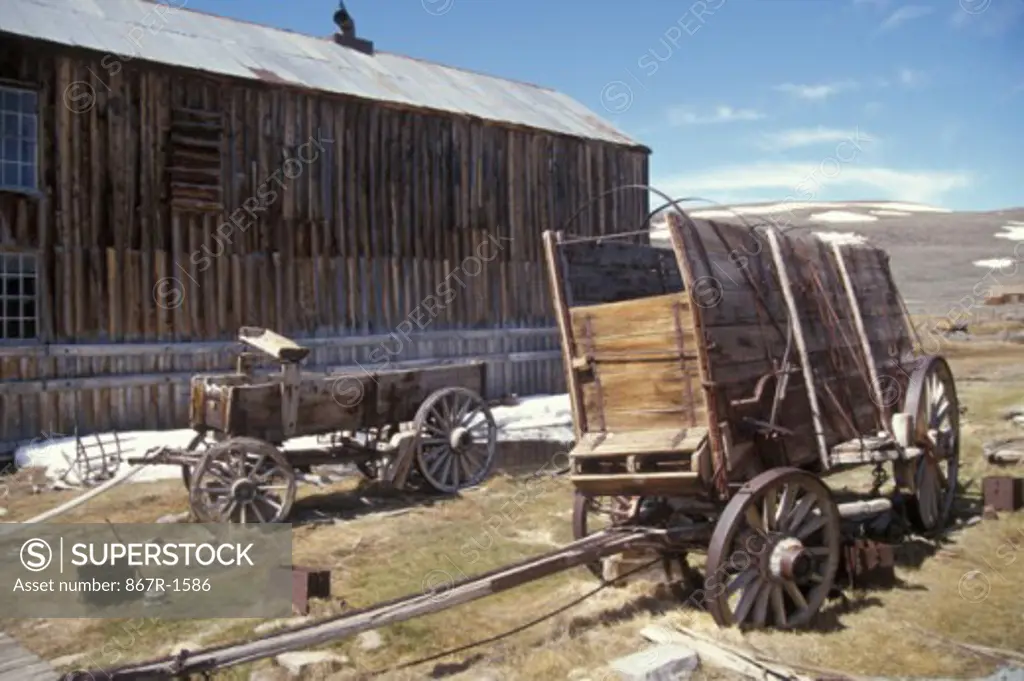 Old wooden wagons