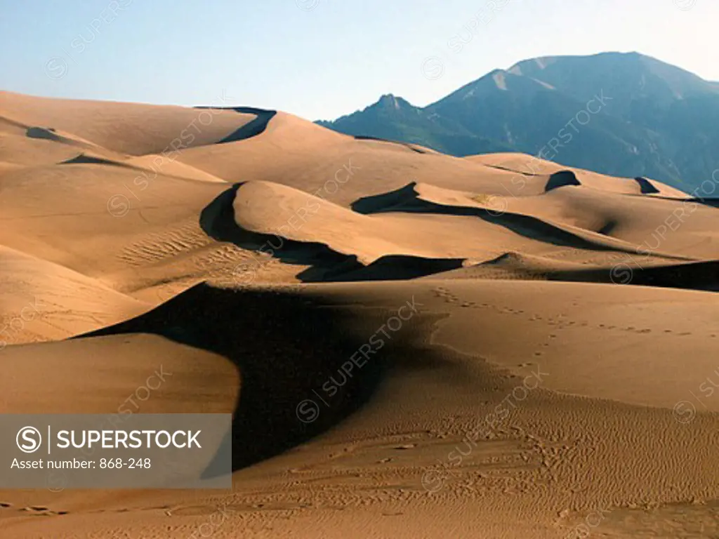 Sand dunes in a desert, Great Sand Dunes National Monument, Colorado, USA