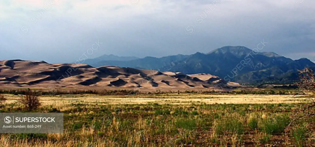 Panoramic view of a landscape, Great Sand Dunes National Monument, Colorado, USA