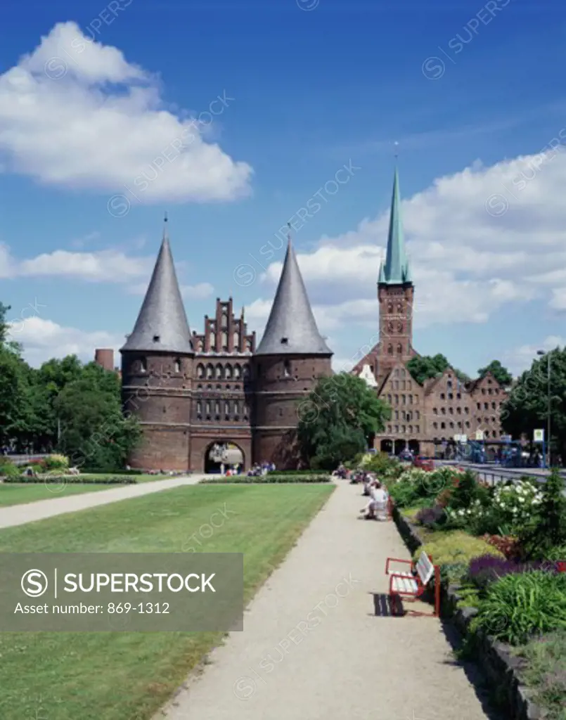 Facade of a museum, Holstentor, Lubeck, Germany