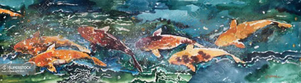 School of Fish 1991 John Bunker (20th C. American) Mixed media