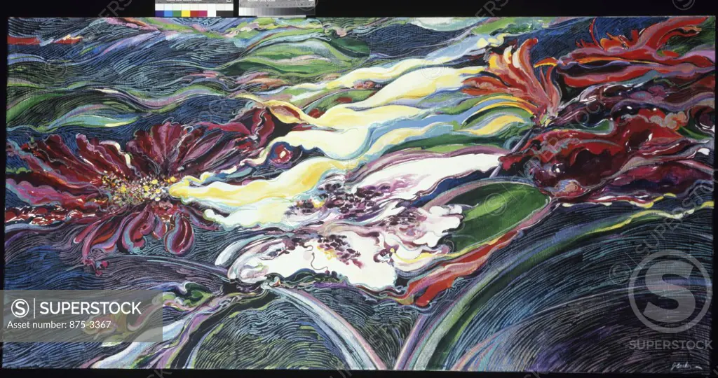Subtropics Bouquet II, 2000, John Bunker (20th C./American), Acrylic on canvas