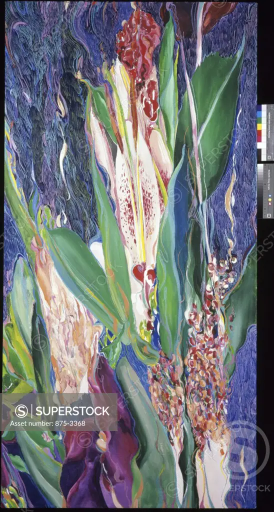 Subtropics Bouquet I, 2000, John Bunker (20th C./American), Acrylic on canvas