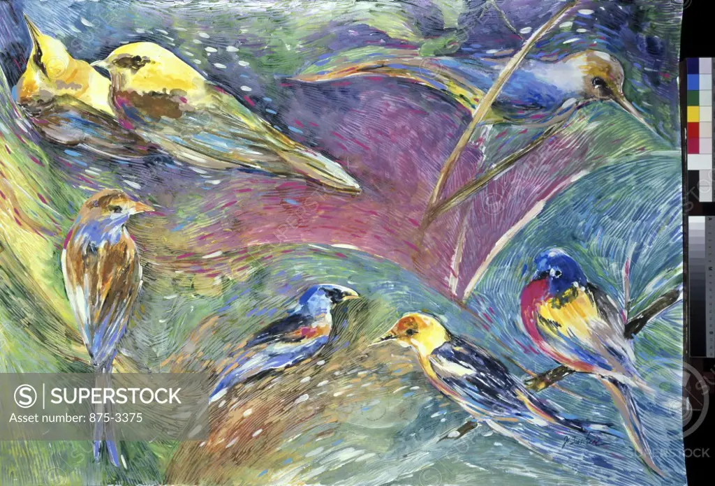 Memory Of Songbirds, 2000, John Bunker (20th C./American), Watermedia on paper