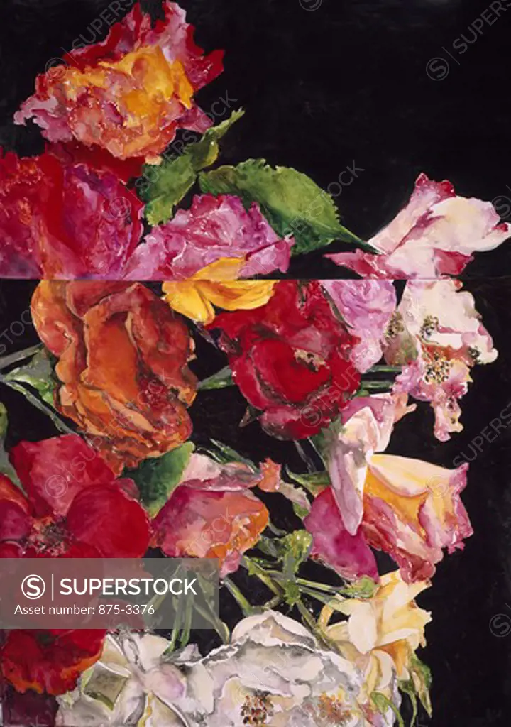 Les Roses I, by John Bunker, watermedia paper, 2000, 20th Century