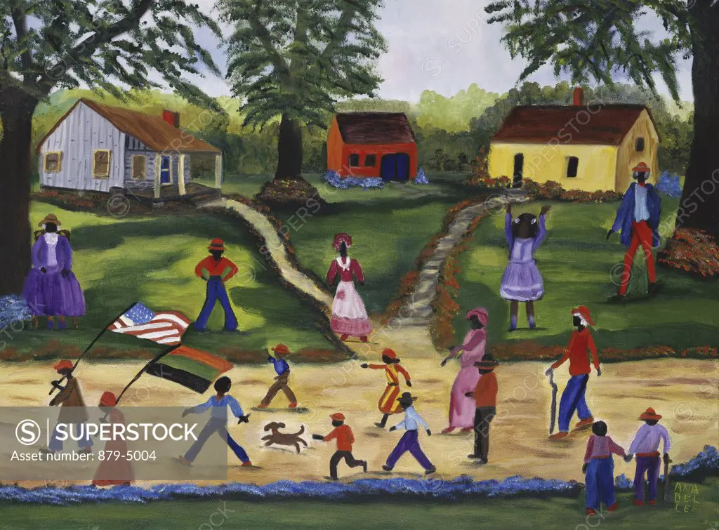 Freedom March 1992 Anna Belle Lee Washington (1924-2000/American) Oil on Canvas