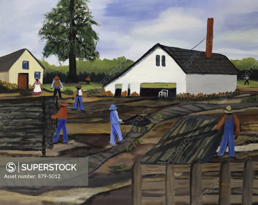 Lumber Yard Anna Belle Lee Washington (1924-2000/American) Oil on Canvas