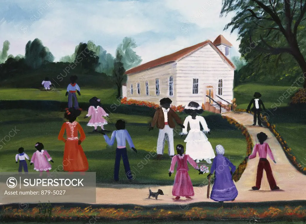 After the Wedding by Anna Belle Lee Washington, oil on canvas, 1992, 1924-2000