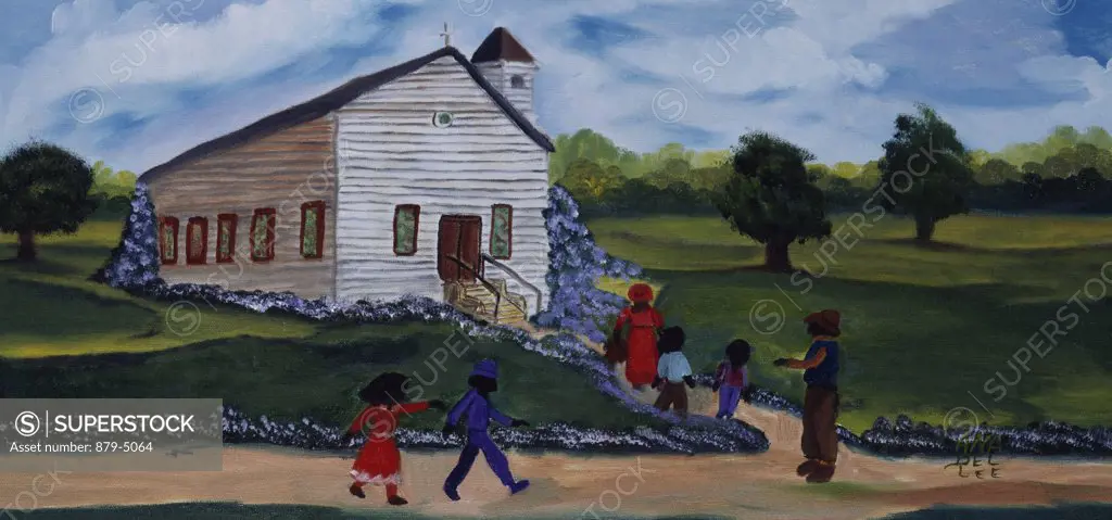Country Church by Anna Belle Lee Washington, oil on canvas, 1994, 1924-2000