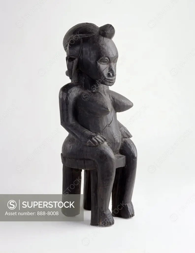 Seated Female Fertility Figure African Art Senufu Culture Collection of The Museum of Contemporary Art, Jacksonville, Florida 