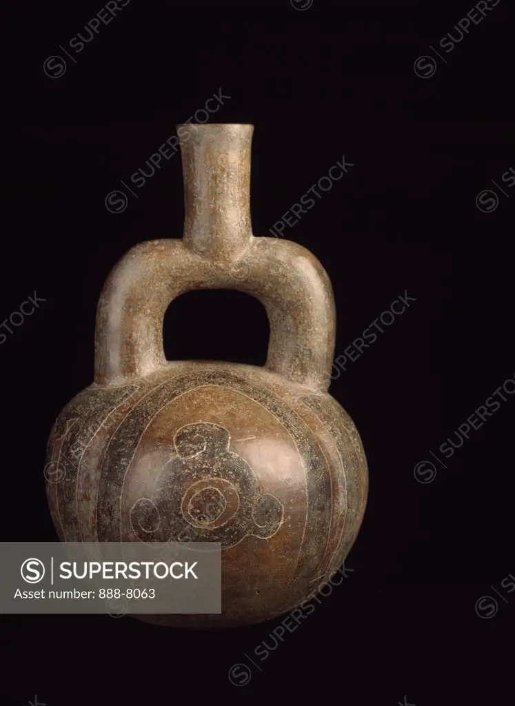 Cupisnique stirrup spout vessel, from Peru, USA, Florida, Jacksonville, Museum of Modern Art, Pre-Columbian Art, Circa 200 B.C.