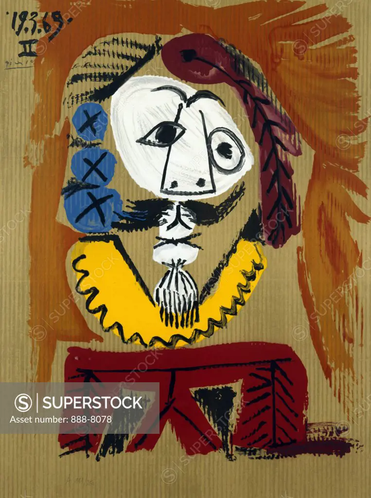 Imaginary Portrait No. 1 by Pablo Picasso, 1969, 1881-1973, USA, Florida, Jacksonville, Collection of The Museum of Contemporary Art