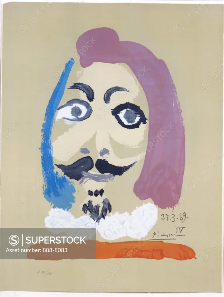 Imaginary Portrait No.14 by Pablo Picasso, 1969, 1881-1973, USA, Florida, Jacksonville, Collection of The Museum of Contemporary Art