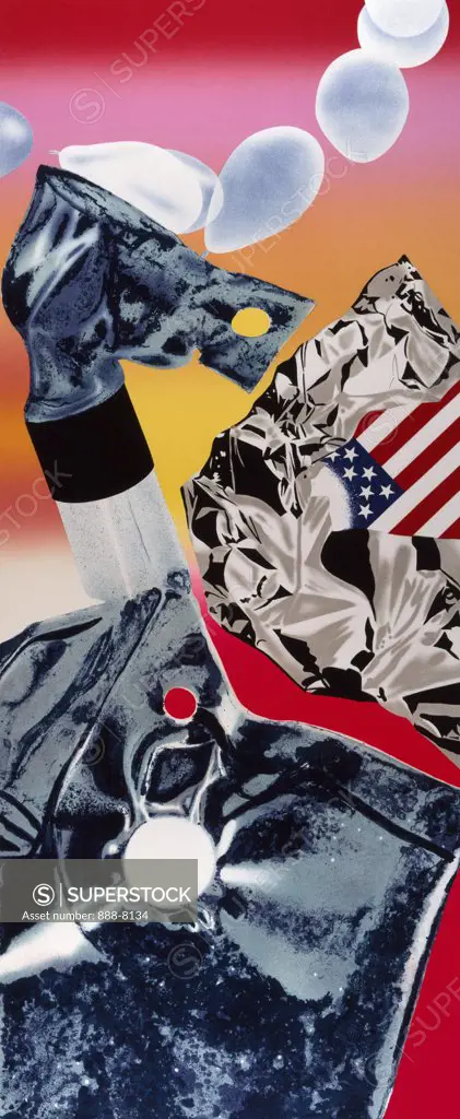 Flamingo Capsule by James Rosenquist, lithograph silkscreen, 1973, b.1933, USA, Florida, Jacksonville, Collection of The Museum of Contemporary Art.