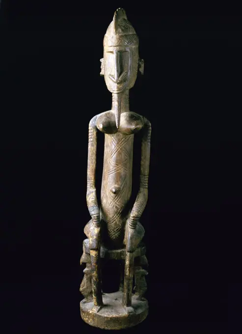 Wooden carving,  Dogon style,  USA,  Florida,  Jacksonville,  The Museum of Contemporary Art,  African Art Collection