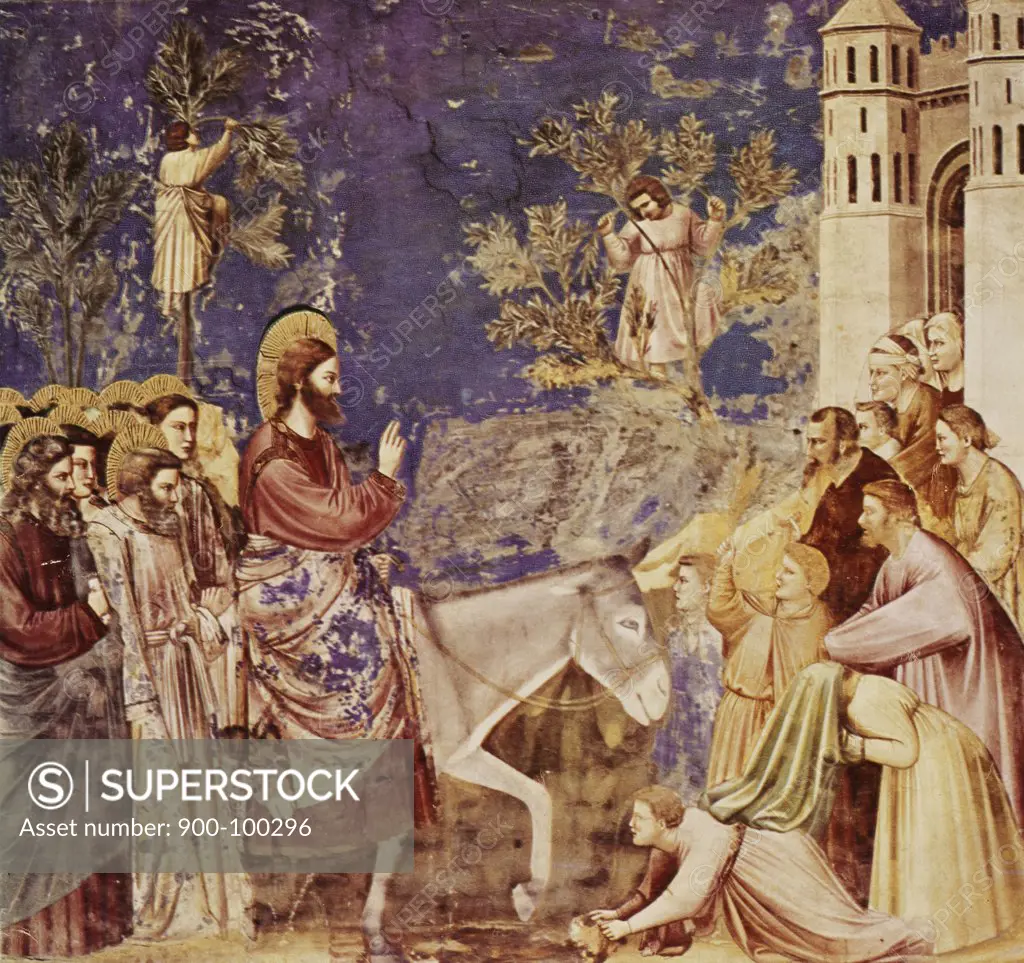 Christ At The Gates Of Jerusalem  C. 1304-5 Giotto (ca.1266-1337 Italian) Fresco Capella Scrovegni, Padua, Italy