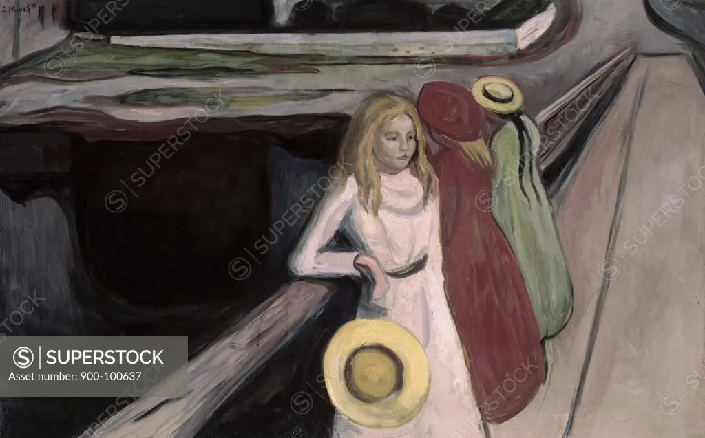 Girl on the Bridge by Edvard Munch, 1863-1944