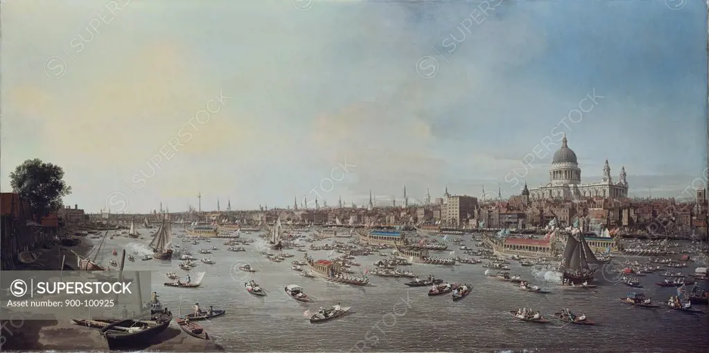 London & the Thames Giovanni Antonio C. Canaletto (1697-1768 Italian) 