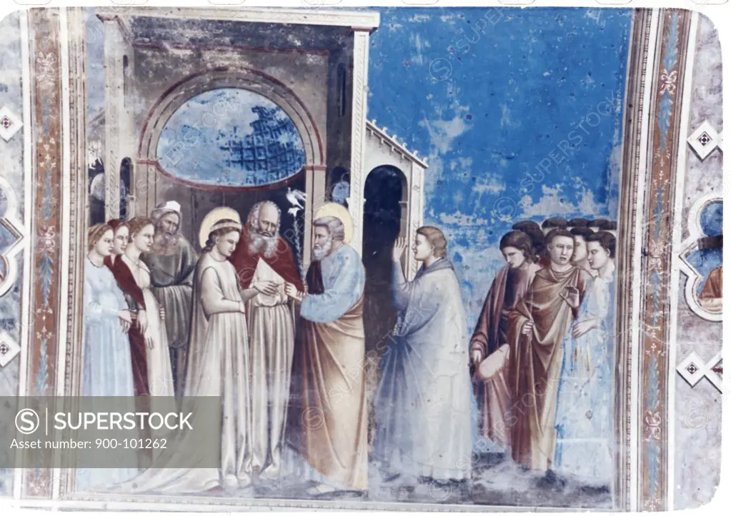 The Marriage of the Virgin 1304-5 Giotto (ca.1266-1337 Italian) Fresco Capella Scrovegni, Padua, Italy