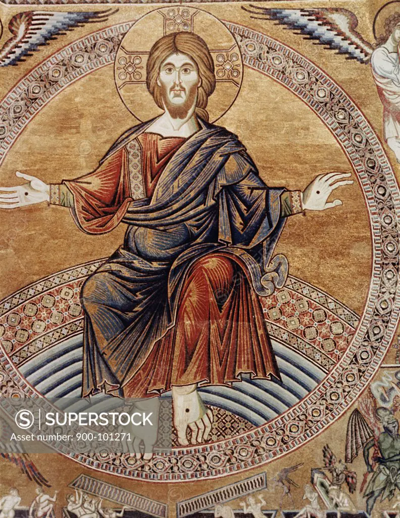 Christ Enthroned Detail from the Last Judgement Byzantine Art 330 A.D.-1435 