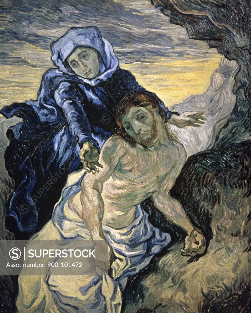 Pieta (After Delacroix) 1890 Vincent van Gogh (1853-1890 Dutch) Oil on canvas Van Gogh Museum, Amsterdam, Netherlands 
