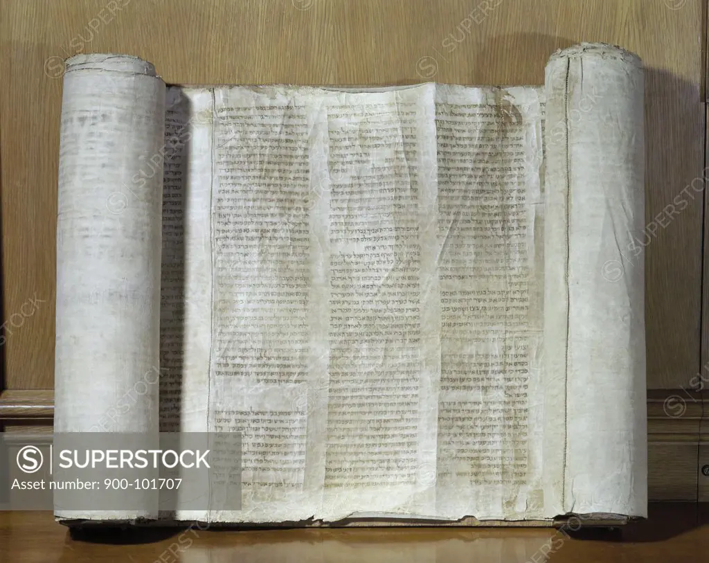 Hebrew Pentateuch 15th Century Manuscripts Handscroll