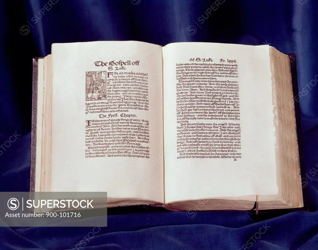 Tyndale Bible: St. Luke's Gospel 1535 A.D. Manuscripts American Bible Society, New York, USA