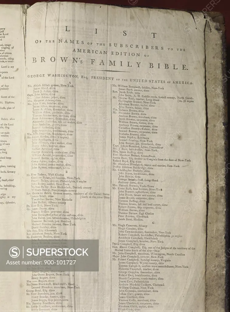John Brown's Self-Interpreting Bible: Title Page 1792 AD Manuscripts American Bible Society, New York 