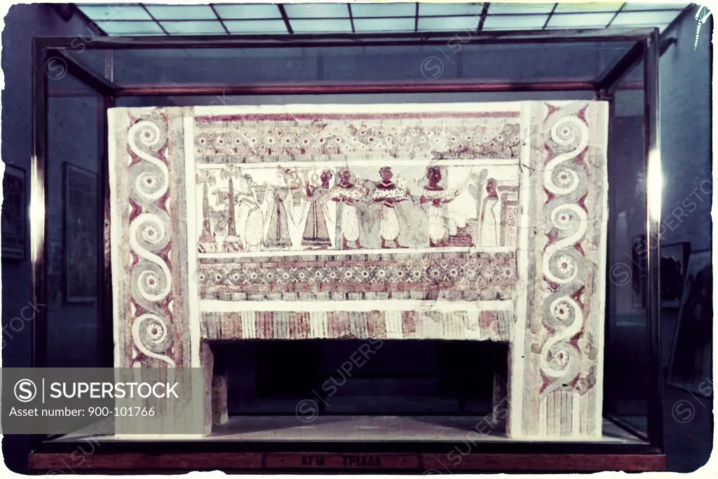Sarcophagus At Haghua Triada  Greek Art(- ) Stone Carving