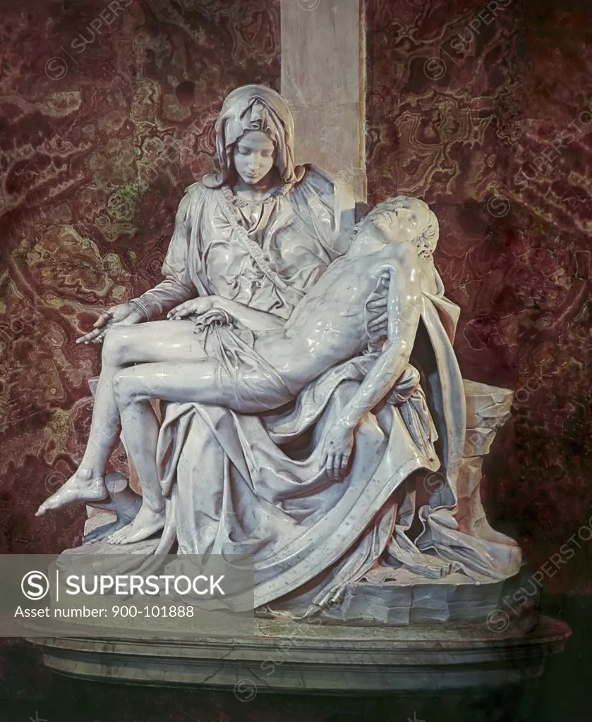 The Pieta C.1498 Michelangelo Buonarroti (1475-1564 Italian) Marble Sculpture St. Peter's Basilica, Vatican City