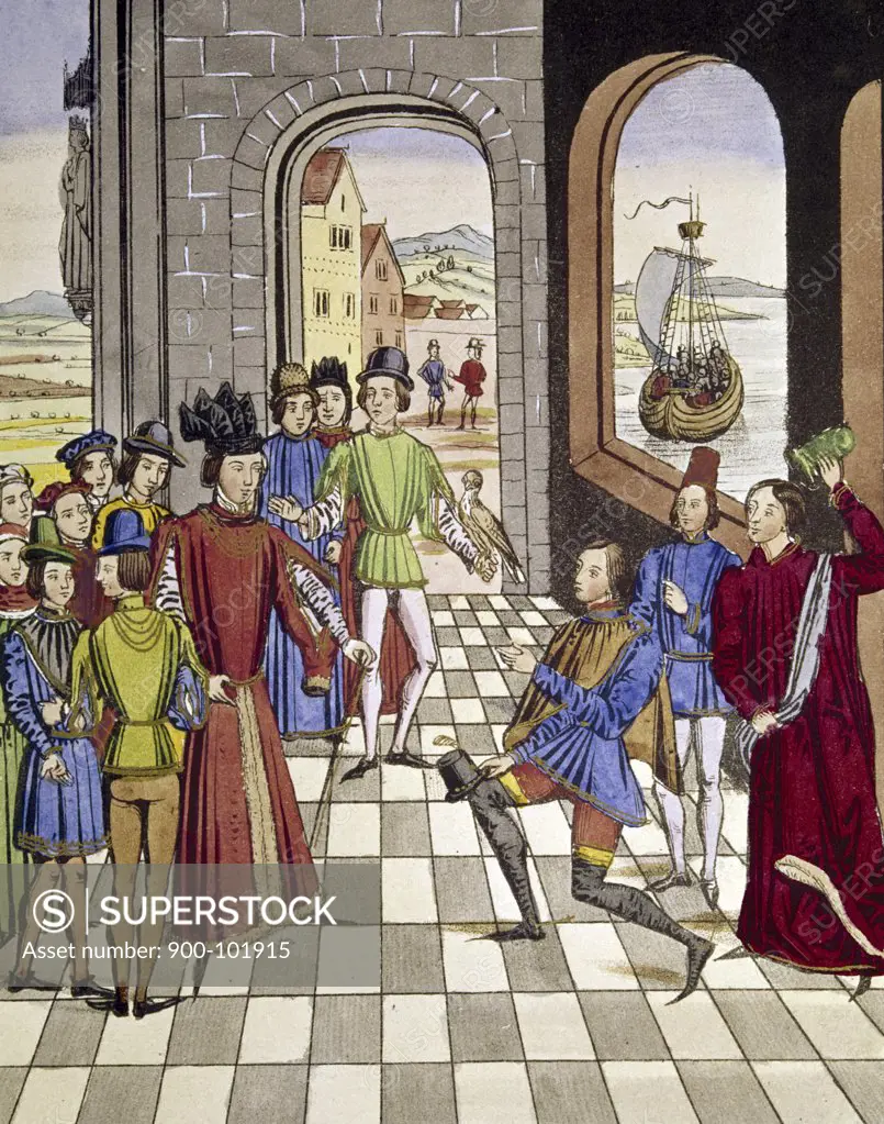 Robert the Bruce of Scotland Sends Defiance to Edward III, Jean Froissart (C. 1337-1410 French)