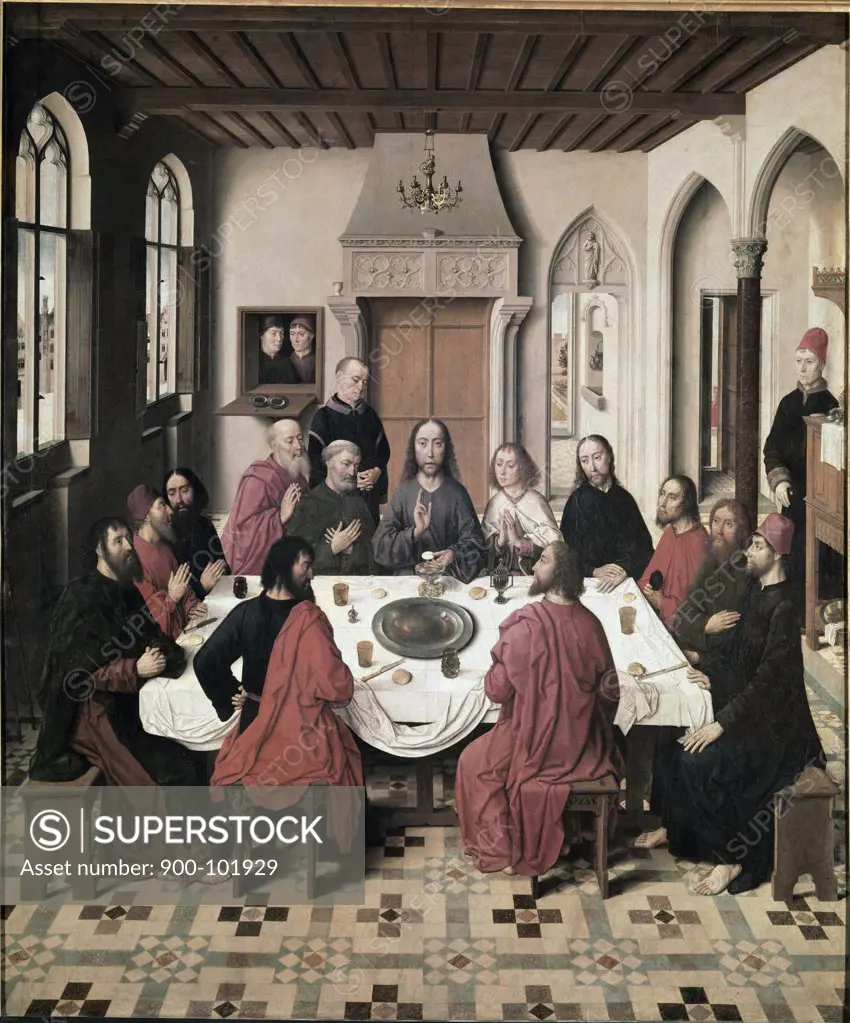 The Last Supper ca.1467 Dieric Bouts the Elder (ca.1415-1475 Netherlandish) Oil on wood Sint-Pieterskerk, Leuven, Belgium