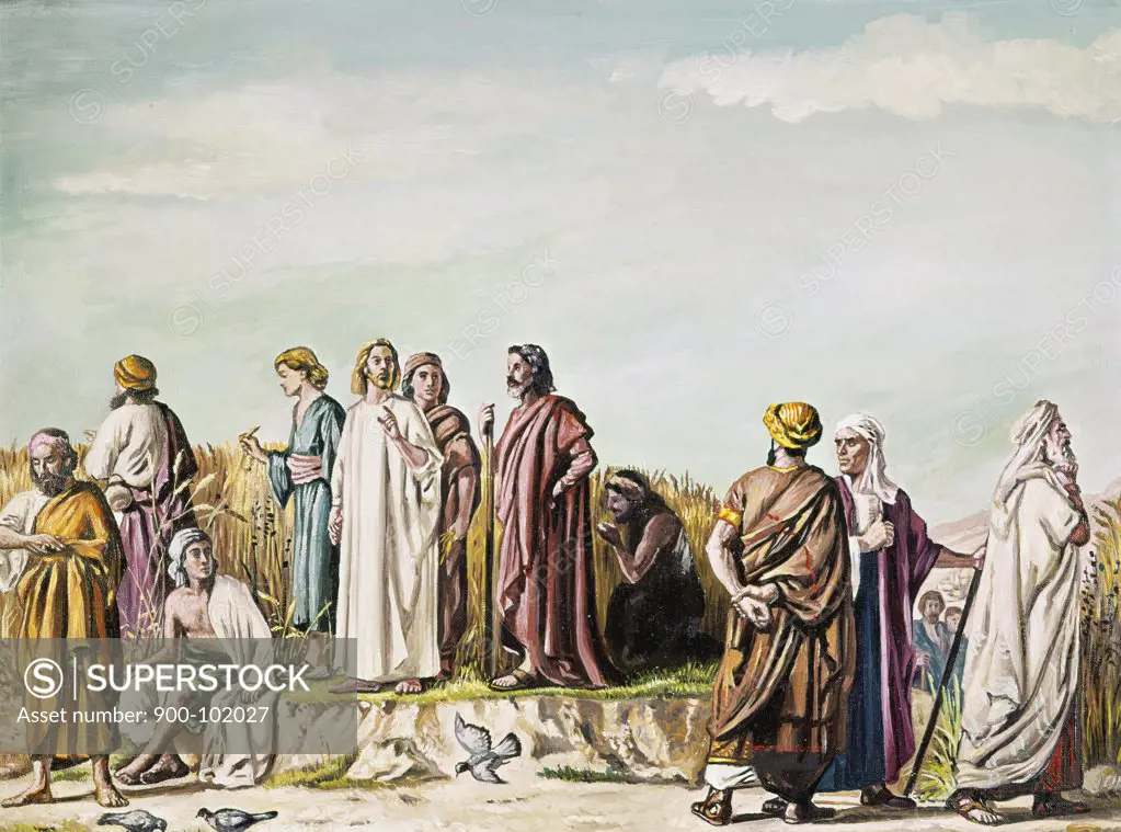 The Disciples Plucking Corn On The Sabbath  Carlos Marko (1805-1871 Hungarian) 