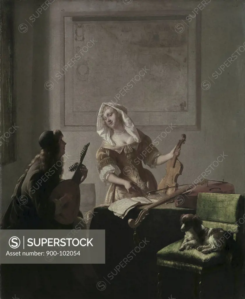 The Musicians Jacob Ochtervelt (1634-1682/Dutch)