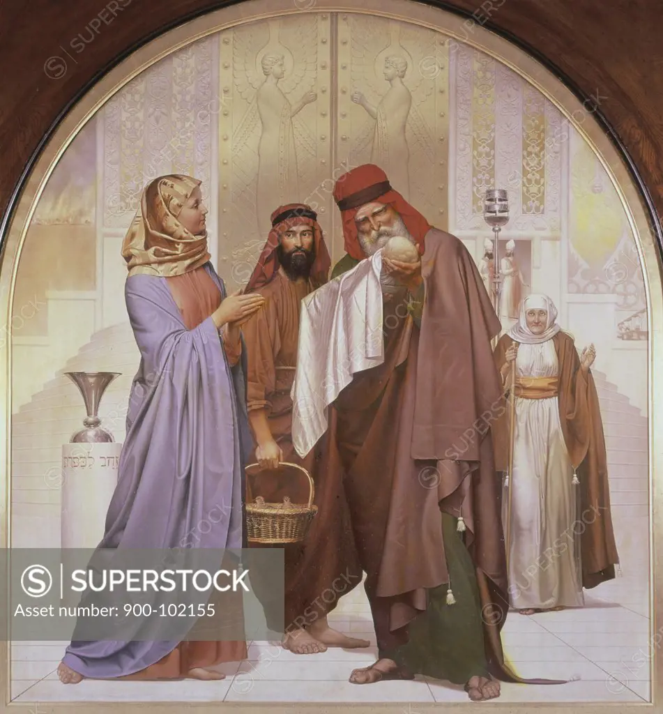 Jesus Presented In The Temple  Christen Dalsgaard (1824-1907 Danish) 