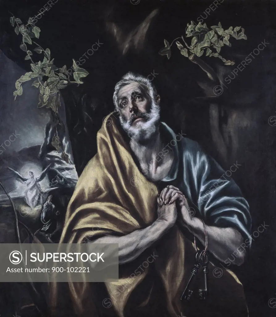 Penitent Peter El Greco (1541-1614 Greek) Oil On Canvas San Diego Museum of Art, California, USA