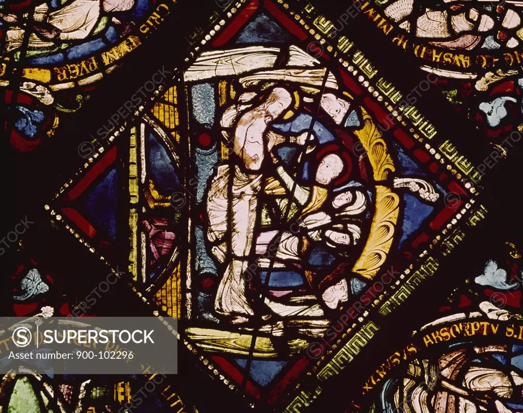 Entombment,  The, Stained Glass, Stained Glass, Canterbury Cathedral,  Kent,  England