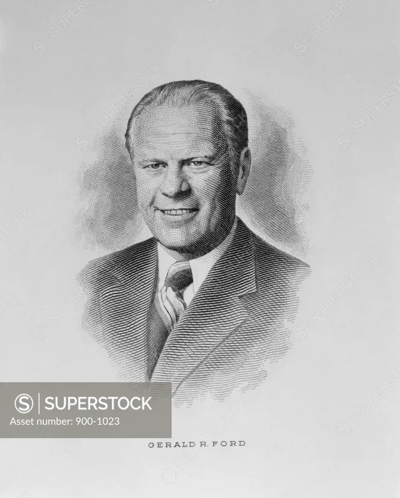 Gerald R. Ford  b. 1913  38th President of the United States   Engraving