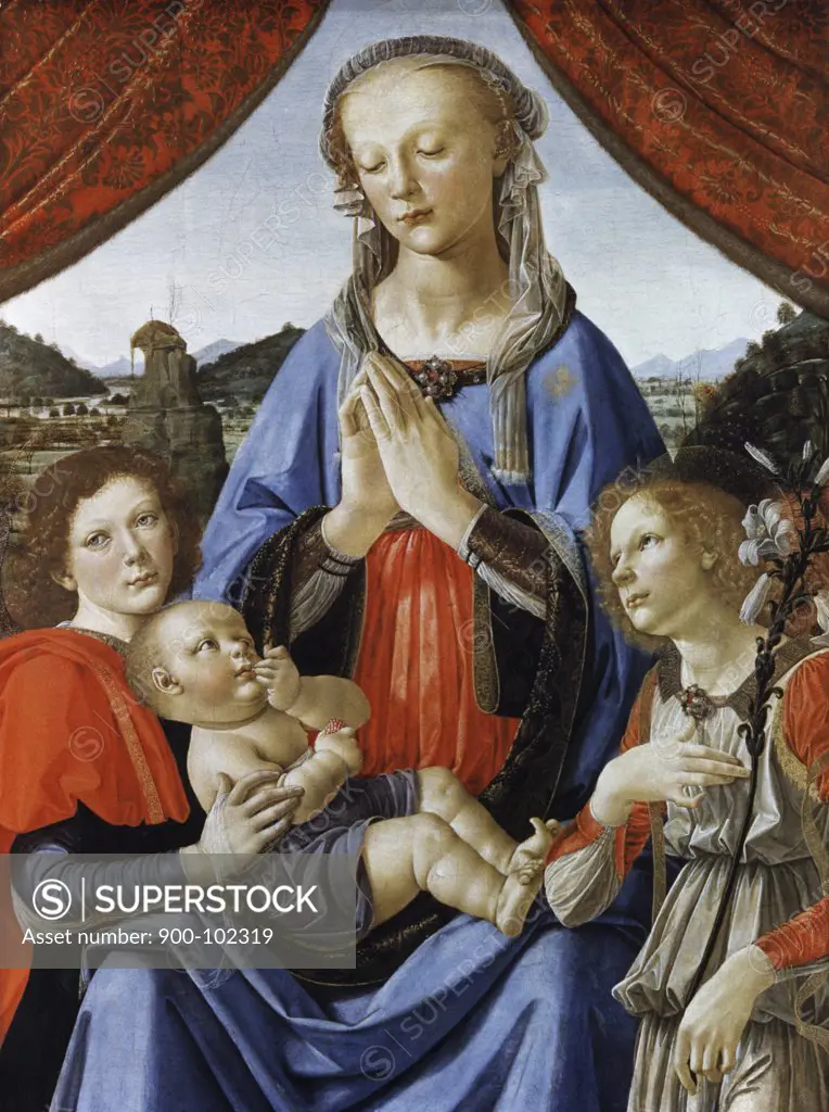 Madonna & Child with Saints Andrea del Verrocchio (1435-1488 Italian)